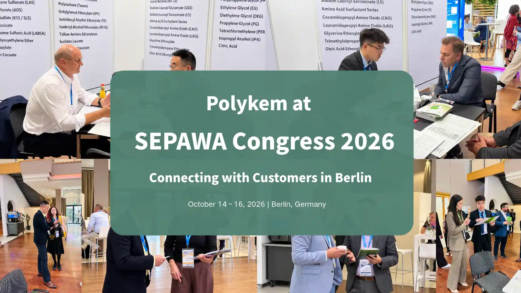 Polykem no Congresso SEPAWA 2026: Reuniões com clientes e discussões de produtos em Berlim